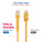 Cat6A UTP Bendable Slim Ethernet Network Cable, 28AWG - Yellow
