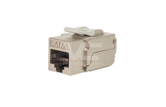 Vertical Cable CAT6A Shielded Data Grade Keystone Jack 90° Degree