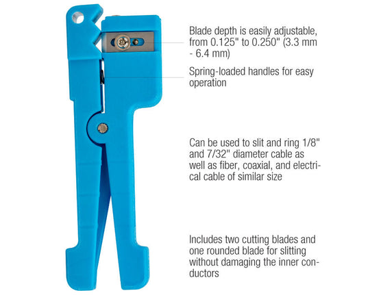 Jonard Tools Compact Cable Slit & Ring Tool, (0.125" - 0.250"), CSR-250