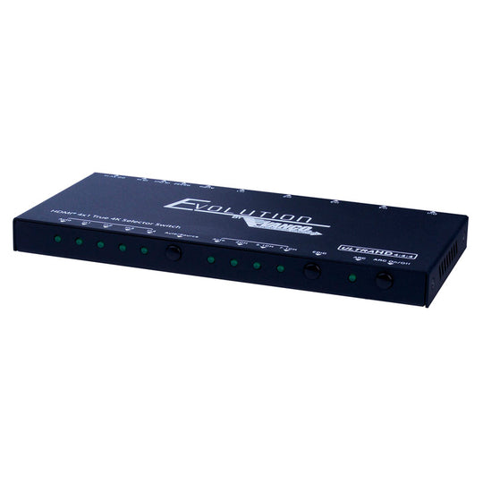 Evolution HDMI 4x1 Selector Switch 4K/60Hz HDR HDCP 2.2, IR Routing