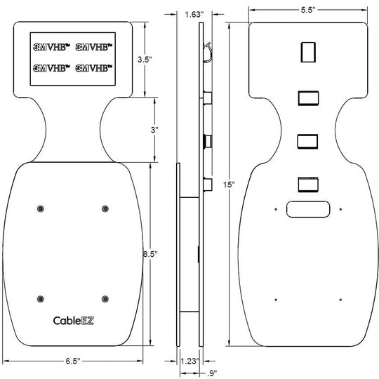 CableEz 1 Gang Ezmount Faceplate