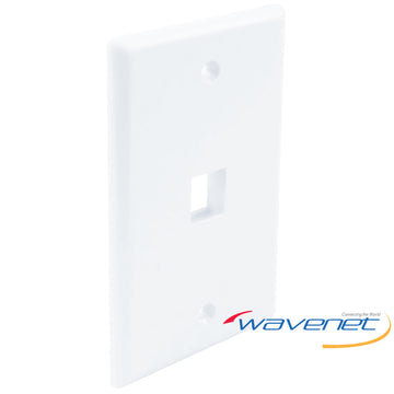 Wavenet Single Gang, Flush Style, Faceplate, Without Id Windows