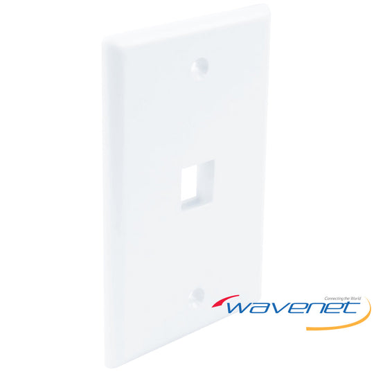 Wavenet Single Gang, Flush Style, Faceplate, Without Id Windows