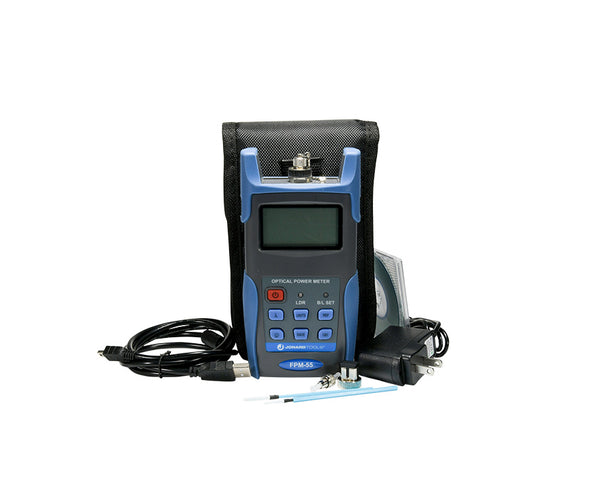 Jonard Tools Fiber Optic Power Meter with Data Storage (-50 to +26 dBm) and FC/SC/LC Adapters