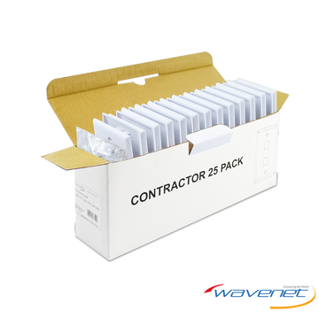 Wavenet Single-Gang, Flush Style, Faceplate, With Id Windows, 25-Pack