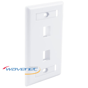 Wavenet Single Gang, Flush Style, Faceplate, With Id Windows