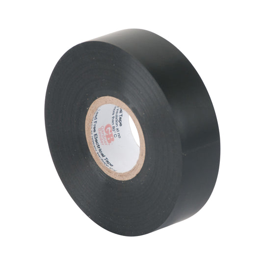Gardner Bender Black Electrical Tape, 3/4 in. W x 60 Ft. L x 7 ml, Lead Free, PVC, (10/Pk Sleeve) , GTP-607