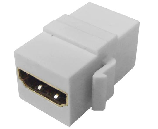 HDMI Coupler Keystone Jack, White, 4K x 2K at 60Hz
