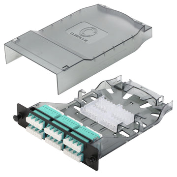 Cleerline HD Splice Cassette, Quad, 50 µm OM3, 1m Pigtails