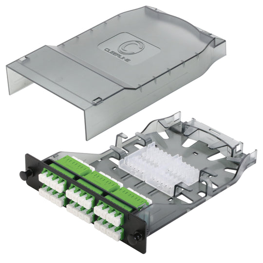 Cleerline HD Splice Cassette, Quad, 9 µm OS2, 1m Pigtails