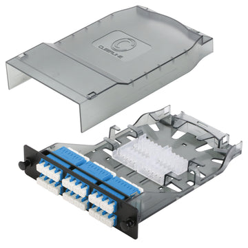 Cleerline HD Splice Cassette, Quad, 9 µm OS2, 1m Pigtails