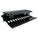 Quest Dual Front / Rear Horizontal Large Finger Duct 19" Cable Manager w/ Hinged Covers, 2U
