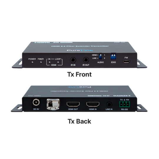PureLink 4K60 Fiber Extender w/Loop Out and Audio Embedding/De-embedding TAA