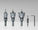 Jonard Tools 4-Piece Carbide-Tipped Hole Saw Kit, 7/8" - 1-3/8"