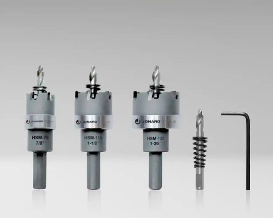 Jonard Tools 4-Piece Carbide-Tipped Hole Saw Kit, 7/8" - 1-3/8"