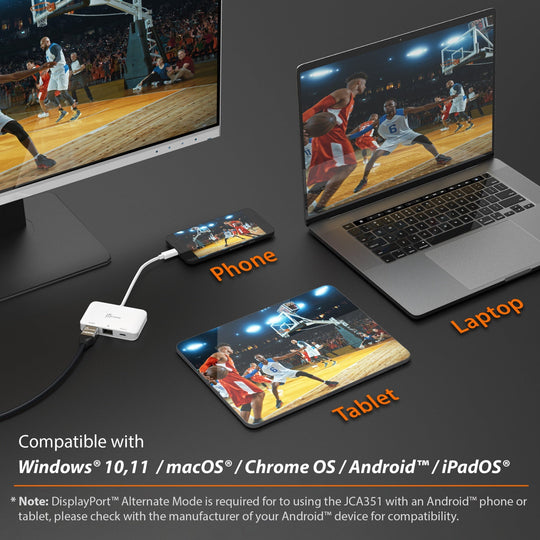 j5create USB-C® to 4K HDMI™ Ethernet Adapter, JCA351