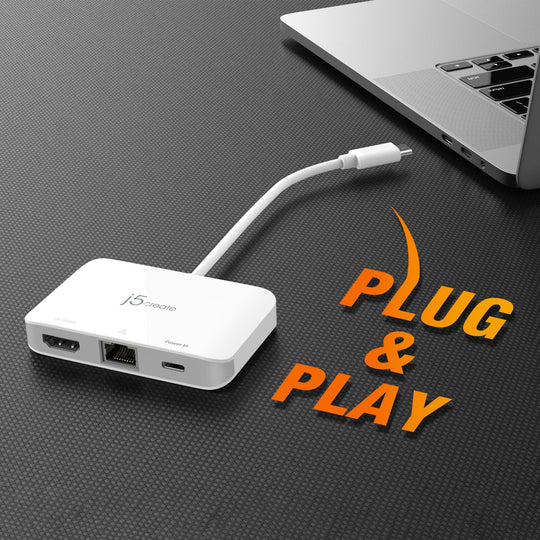 j5create USB-C® to 4K HDMI™ Ethernet Adapter, JCA351