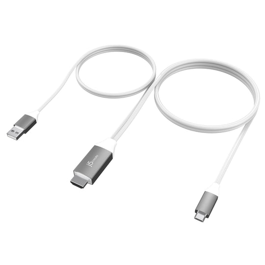 j5create USB-C® to 4K HDMI™ Cable With USB™ Type-A 5V Pass-Through, JCC154G