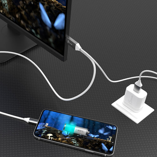 j5create USB-C® to 4K HDMI™ Cable With USB™ Type-A 5V Pass-Through, JCC154G