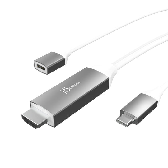 j5create USB-C® to 4K HDMI™ Cable With PD100W Pass-Through, JCC155G