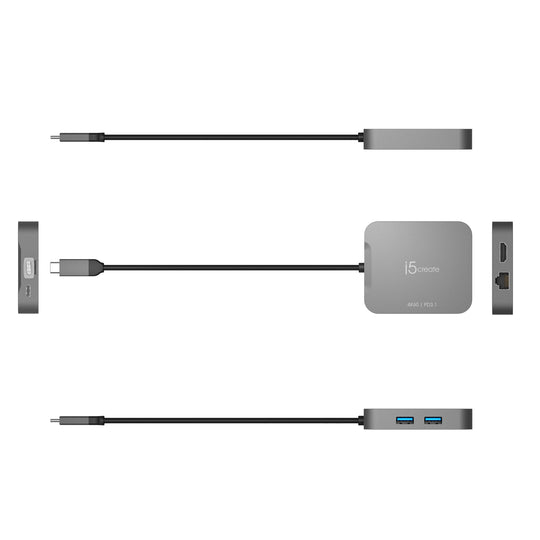 j5create 4K60 Elite USB-C® Travel Adapter, JCD3191