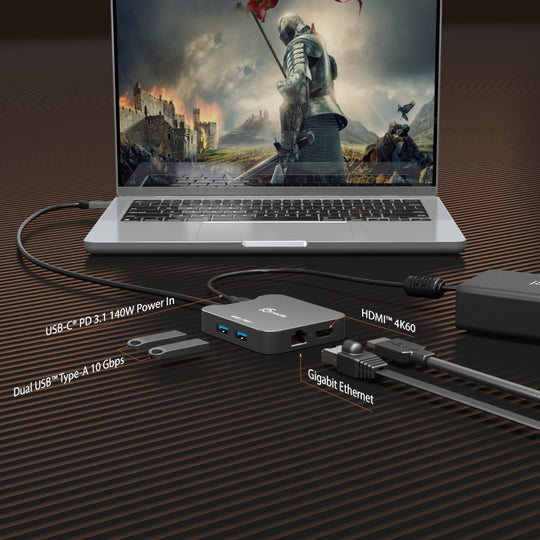 j5create 4K60 Elite USB-C® Travel Adapter, JCD3191