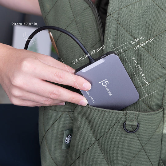 j5create 4K60 Elite USB-C® Travel Adapter, JCD3191