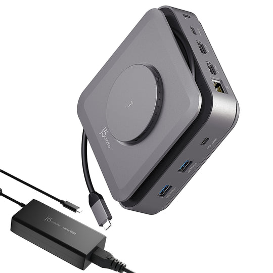 j5create USB-C® Dock Dual 4K HDMI™ with 140W GaN PD 3.1 Power Adapter, JCD3199p