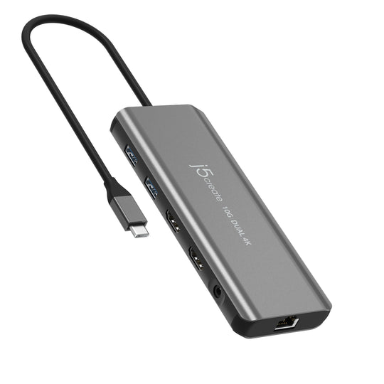j5create USB-C® Dual 4K HDMI™ 10Gbps Mini Dock, JCD398