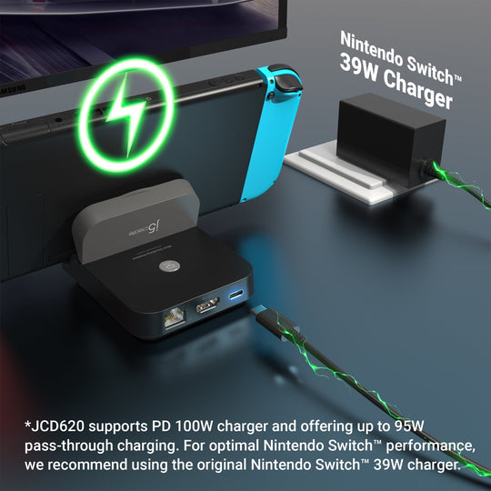 j5create Mini Docking Station for Nintendo Switch™, JCD620