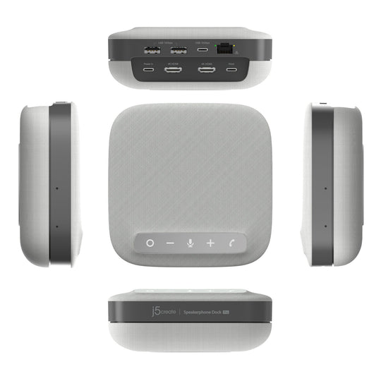 j5create USB-C® Dual 4K Speakerphone Dock Pro, JCDS337