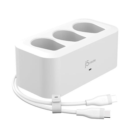 j5create USB-C® Pocket Power Bank with Charging Station, JPB5220S1A