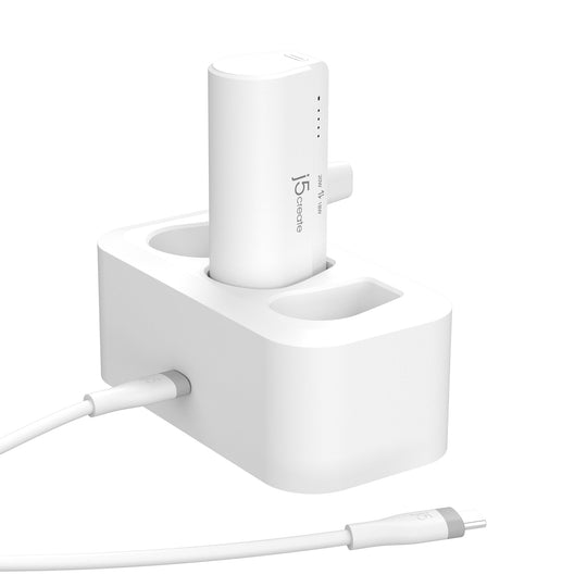 j5create USB-C® Pocket Power Bank with Charging Station, JPB5220S1A