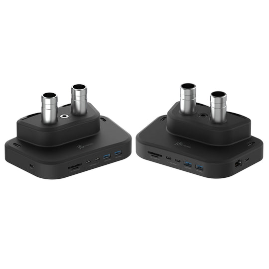 j5create Ergonomic Dual-Monitor Mount with Docking Station, JTSA302