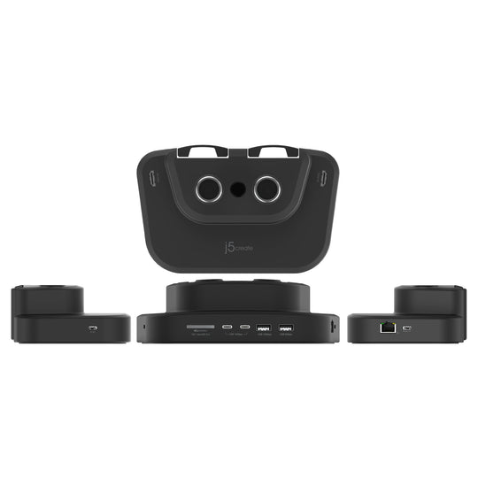 j5create Ergonomic Dual-Monitor Mount with Docking Station, JTSA302