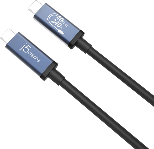 j5create USB 40Gbps 240W USB Type-C® Cable, JUC29L08