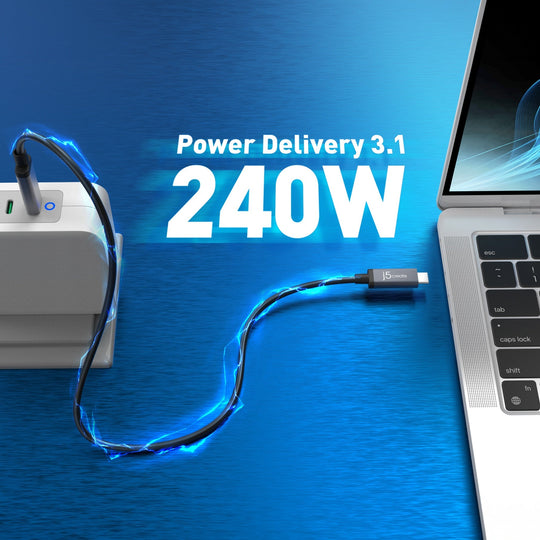 j5create USB 40Gbps 240W USB Type-C® Cable, JUC29L08