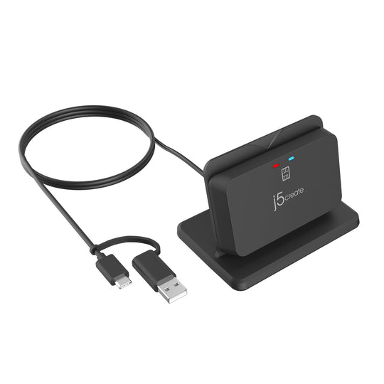 j5create USB™ Smart Card /CAC Reader Stand