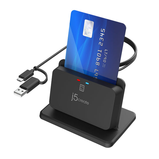 j5create USB™ Smart Card /CAC Reader Stand