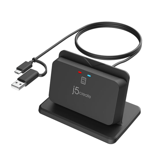 j5create USB™ Smart Card /CAC Reader Stand