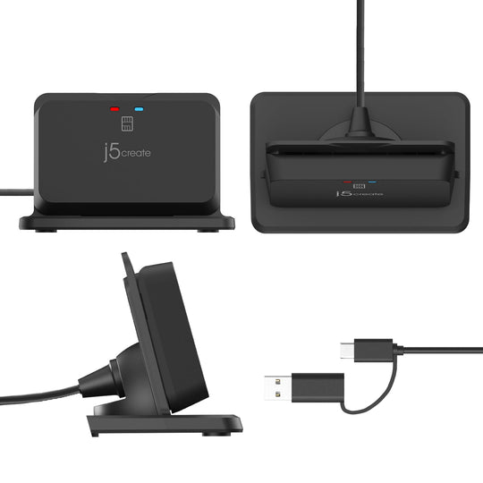 j5create USB™ Smart Card /CAC Reader Stand