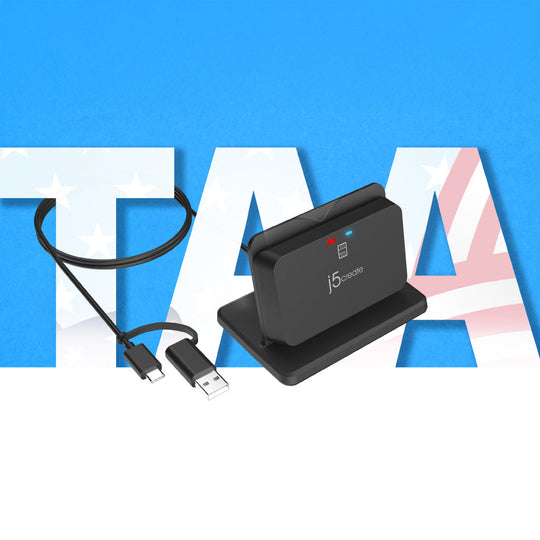 j5create USB™ Smart Card /CAC Reader Stand