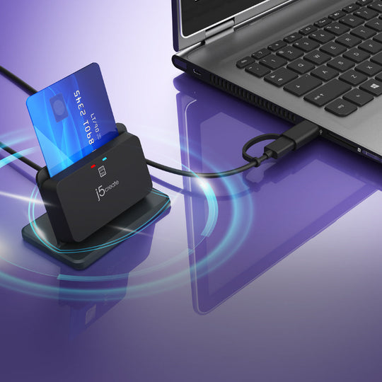 j5create USB™ Smart Card /CAC Reader Stand
