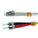 LC-ST Multimode OM4 Duplex 50/125 Aqua Fiber Patch Cable, UL, ROHS