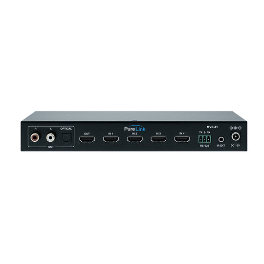 PureLink 4K60 HDMI 4×1 Switch with Motore Up/Down Scaling, Audio De-Embed, and Multiview