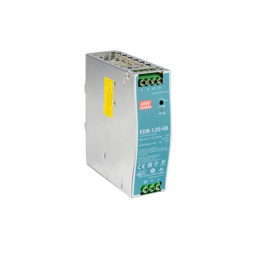Cleerline Industrial Power Supply 120W, AC 88-132VAC /176-264VAC, DC 48V output 2.5A, DIN rail mountable
