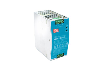 Cleerline Industrial Power Supply 240W, AC 88-132VAC /176-264VAC, DC 48V output 2.5A, DIN rail mountable