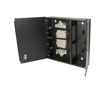 Cleerline Cleerline Medium, Empty Wall Mount With Split Metal Door, w/ One Lock/Key. Fits 4 LGX Adapter Plates
