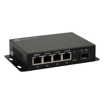 Cleerline 1 x SFP to 4 x RJ45 PoE+ Gigabit Non-Managed Switch