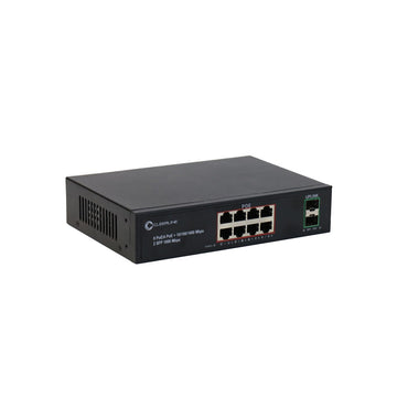 Cleerline 2 x SFP to 8 x RJ45 PoE+ Gigabit Non-Managed Switch